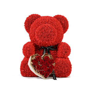 Red Rose Teddy Bear 70cm with Red Roses in Gift Box